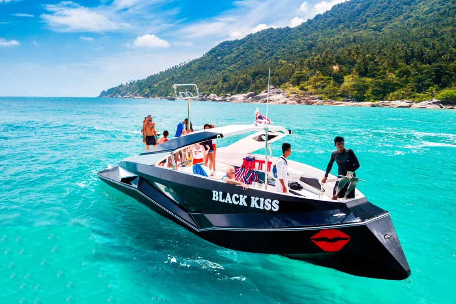 Круизы на стильном скоростном катере Black Kiss, остров Самуи, Таиланд