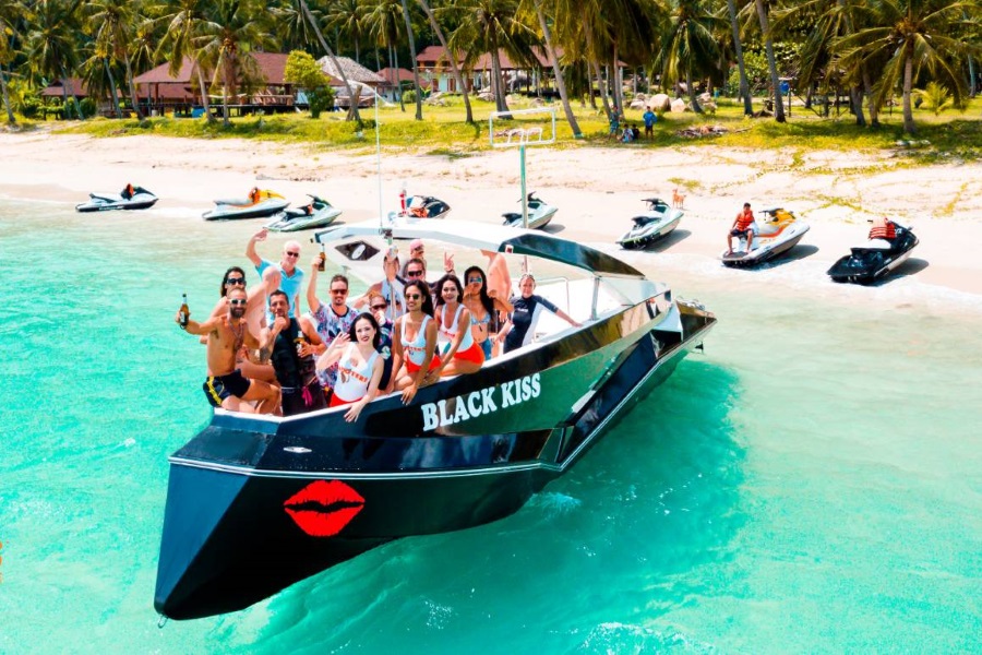 Круизы на стильном скоростном катере Black Kiss, остров Самуи, Таиланд
