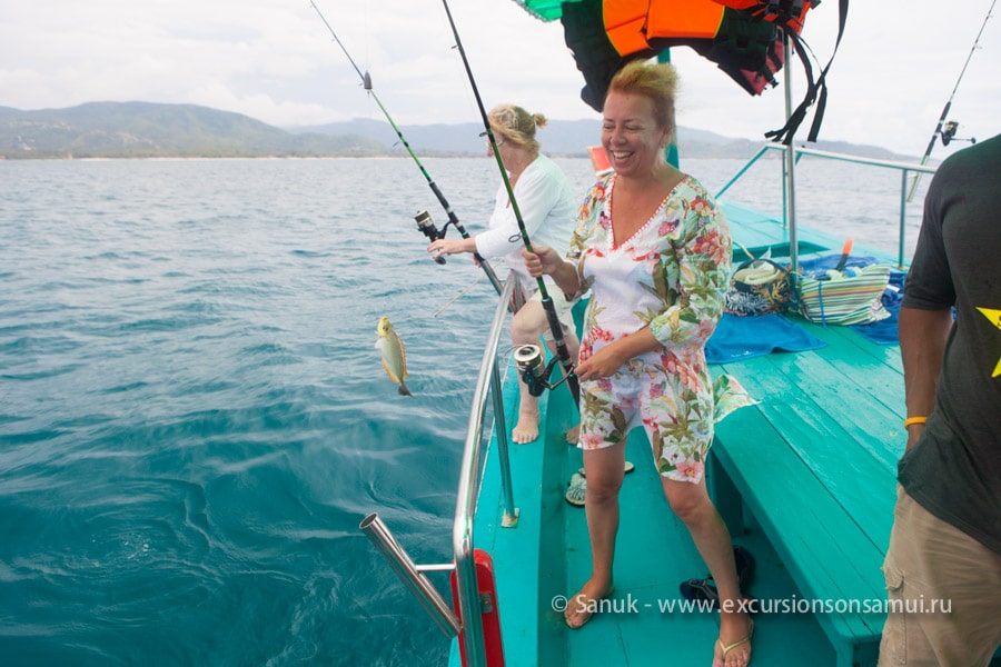 Морская дневная рыбалка к югу от о. Самуи, остров Самуи, Таиланд
