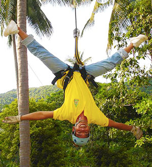 Подвесная канатная дорога на о. Самуи (sky fox cable road, Koh Samui)