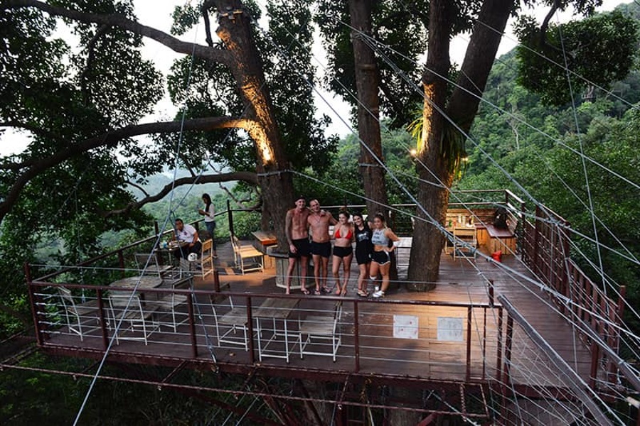 Канатная дорога и кафе на дереве «Tree bridge», остров Самуи, Таиланд